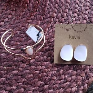 Kevia earrings and Berry braclet